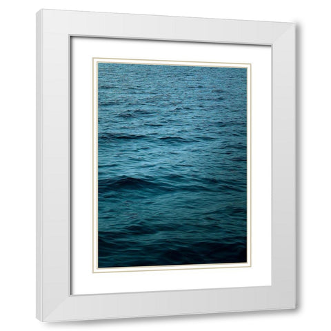 Ocean 15 White Modern Wood Framed Art Print with Double Matting by Winstanley, Ian