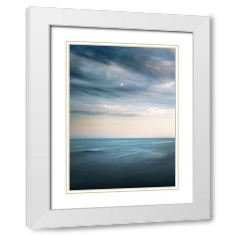 Ocean 7 White Modern Wood Framed Art Print with Double Matting by Winstanley, Ian