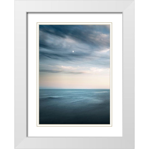 Ocean 7 White Modern Wood Framed Art Print with Double Matting by Winstanley, Ian
