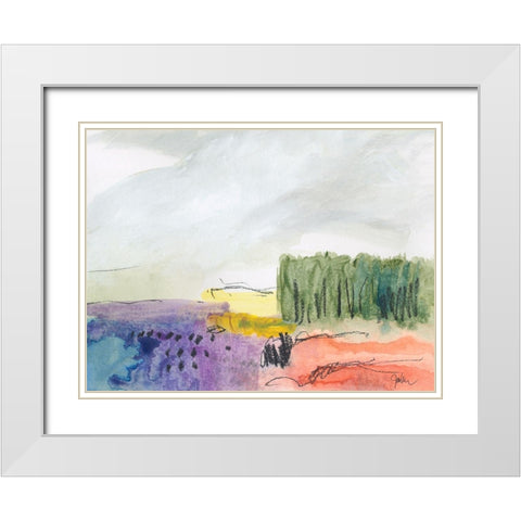 Belonging No. 2 White Modern Wood Framed Art Print with Double Matting by Weiss, Jan