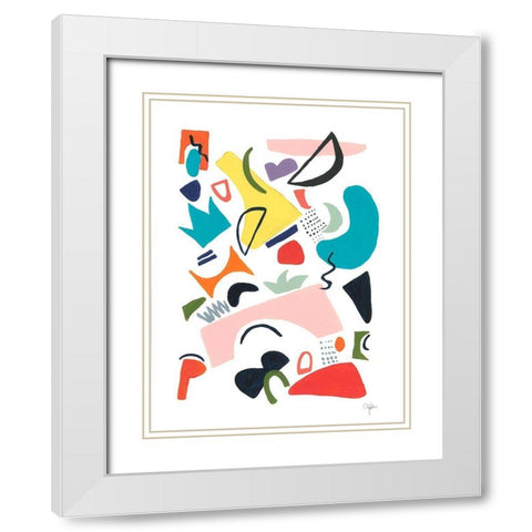Atomic Ranch No. 1 White Modern Wood Framed Art Print with Double Matting by Weiss, Jan
