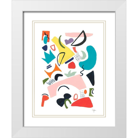 Atomic Ranch No. 1 White Modern Wood Framed Art Print with Double Matting by Weiss, Jan