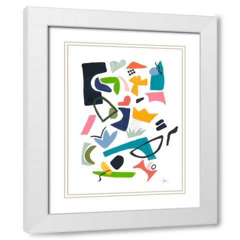 Atomic Ranch No. 2 White Modern Wood Framed Art Print with Double Matting by Weiss, Jan