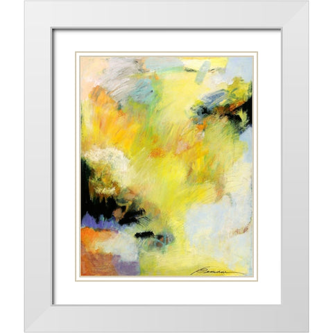 Radiance White Modern Wood Framed Art Print with Double Matting by Wild, Beau
