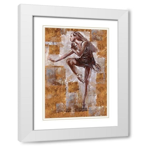 Jazz Dancer No. 1 White Modern Wood Framed Art Print with Double Matting by Wiley, Marta