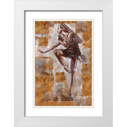 Jazz Dancer No. 1 White Modern Wood Framed Art Print with Double Matting by Wiley, Marta