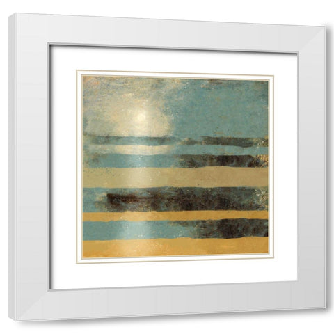 Sand And Sunset White Modern Wood Framed Art Print with Double Matting by Wiley, Marta