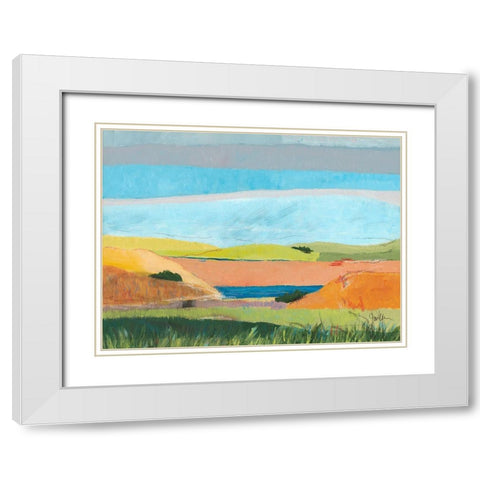 Of Independent Hues White Modern Wood Framed Art Print with Double Matting by Weiss, Jan