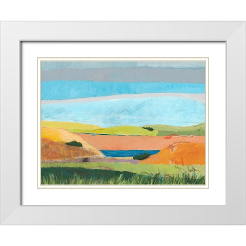 Of Independent Hues White Modern Wood Framed Art Print with Double Matting by Weiss, Jan