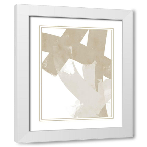 Modern Neutrals No. 2 White Modern Wood Framed Art Print with Double Matting by Wong, Brandon
