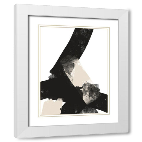 Nordic No. 1 White Modern Wood Framed Art Print with Double Matting by Wong, Brandon