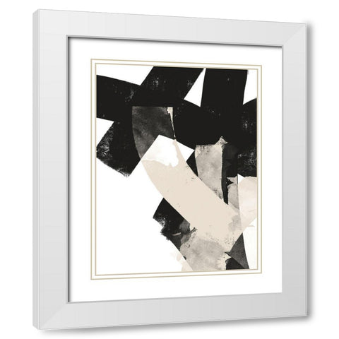 Nordic No. 2 White Modern Wood Framed Art Print with Double Matting by Wong, Brandon