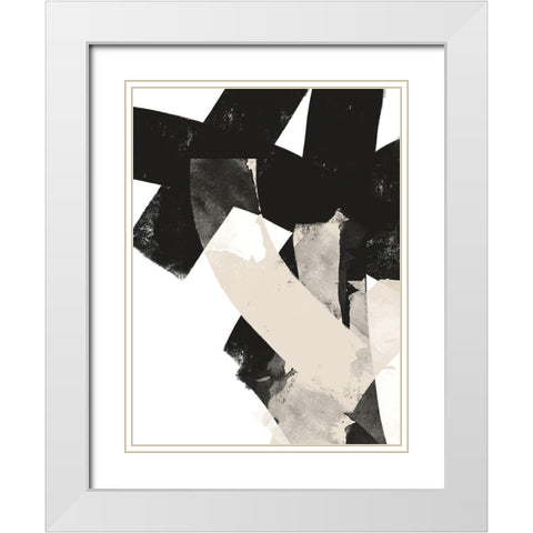 Nordic No. 2 White Modern Wood Framed Art Print with Double Matting by Wong, Brandon