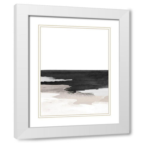 Nordic Landscape No. 1 White Modern Wood Framed Art Print with Double Matting by Wong, Brandon