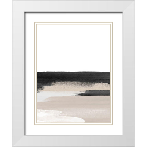 Nordic Landscape No. 2 White Modern Wood Framed Art Print with Double Matting by Wong, Brandon
