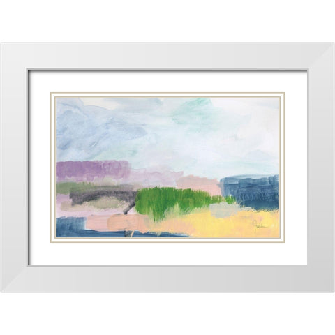 In The Desert Quiet 1 White Modern Wood Framed Art Print with Double Matting by Weiss, Jan