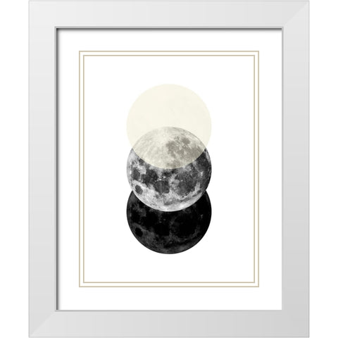Black Beige No. 3 White Modern Wood Framed Art Print with Double Matting by Wong, Brandon