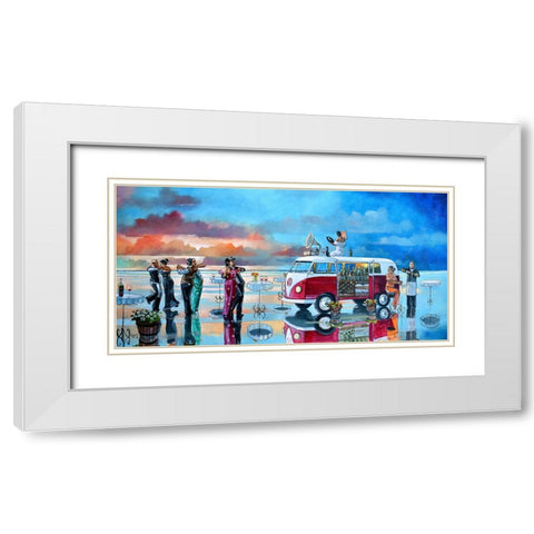 The Last Dance II White Modern Wood Framed Art Print with Double Matting by West, Ronald