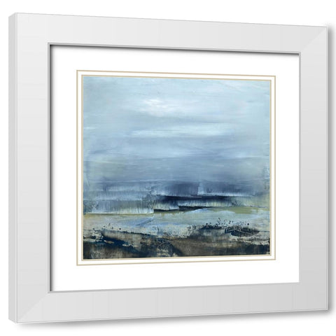 Settling into Presence White Modern Wood Framed Art Print with Double Matting by Walther, Jayne