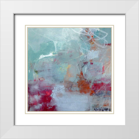 Tranquility White Modern Wood Framed Art Print with Double Matting by Walther, Jayne