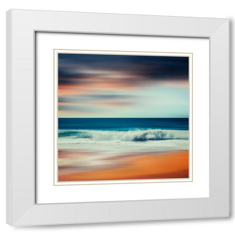 Wave After Wave White Modern Wood Framed Art Print with Double Matting by Wustenhagen, Dirk
