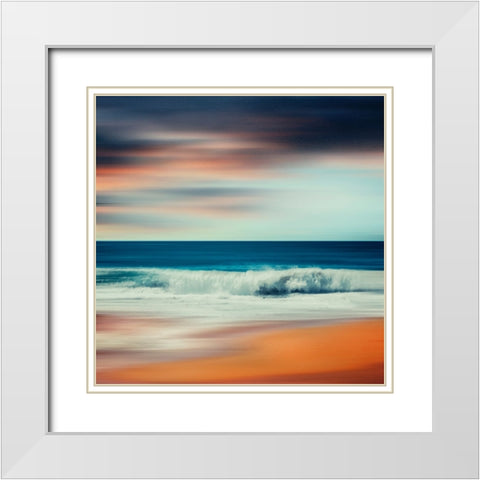 Wave After Wave White Modern Wood Framed Art Print with Double Matting by Wustenhagen, Dirk