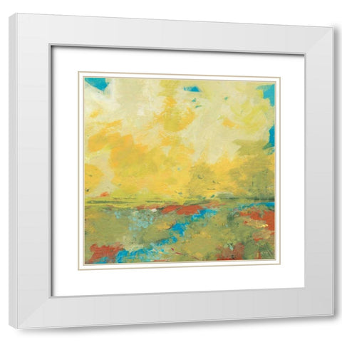 Earth and Sky White Modern Wood Framed Art Print with Double Matting by Weiss, Jan