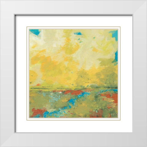 Earth and Sky White Modern Wood Framed Art Print with Double Matting by Weiss, Jan