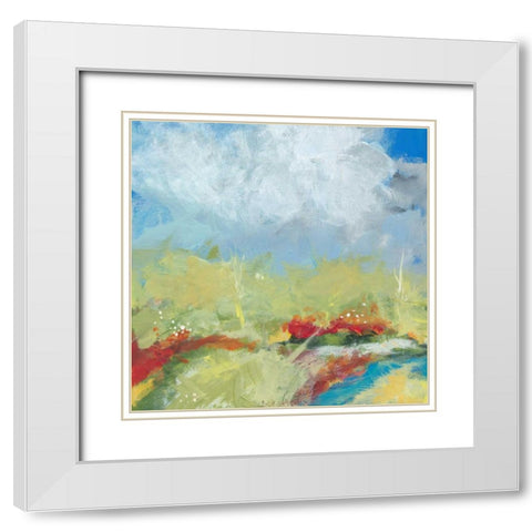 Terra Verde White Modern Wood Framed Art Print with Double Matting by Weiss, Jan