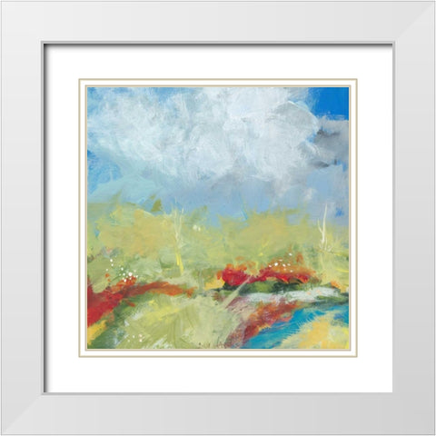 Terra Verde White Modern Wood Framed Art Print with Double Matting by Weiss, Jan