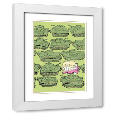Odd Ones - Ice Cream White Modern Wood Framed Art Print with Double Matting by Wilson, Duncan