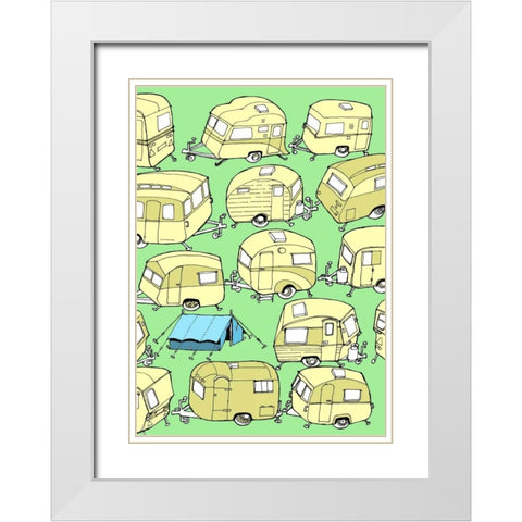 Odd Ones - Tent White Modern Wood Framed Art Print with Double Matting by Wilson, Duncan