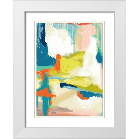 Deconstructed Landscape 2 White Modern Wood Framed Art Print with Double Matting by Weiss, Jan
