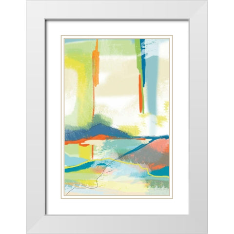 Deconstructed Landscape 4 White Modern Wood Framed Art Print with Double Matting by Weiss, Jan