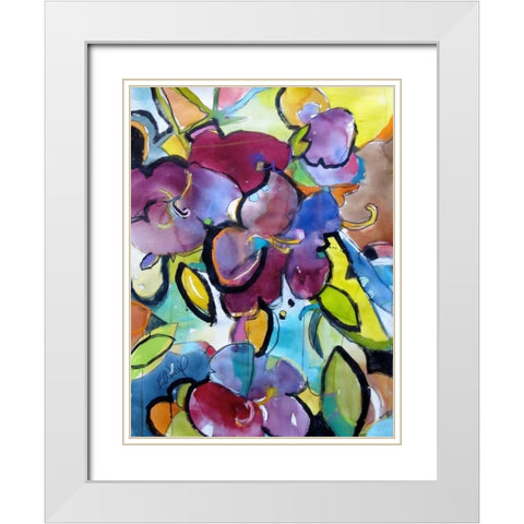 Winter Purple White Modern Wood Framed Art Print with Double Matting by Weil, Emily