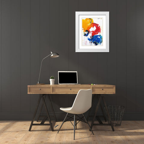 My Mothers Teeth White Modern Wood Framed Art Print with Double Matting by Weil, Emily