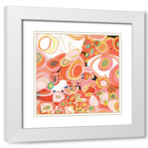 Watermelon Cocktail White Modern Wood Framed Art Print with Double Matting by Weiss, Jan