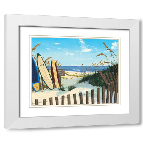 Beach Access White Modern Wood Framed Art Print with Double Matting by Westmoreland, Scott