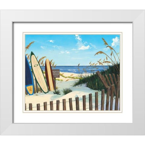 Beach Access White Modern Wood Framed Art Print with Double Matting by Westmoreland, Scott
