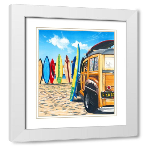 Beach Cruiser Kids White Modern Wood Framed Art Print with Double Matting by Westmoreland, Scott