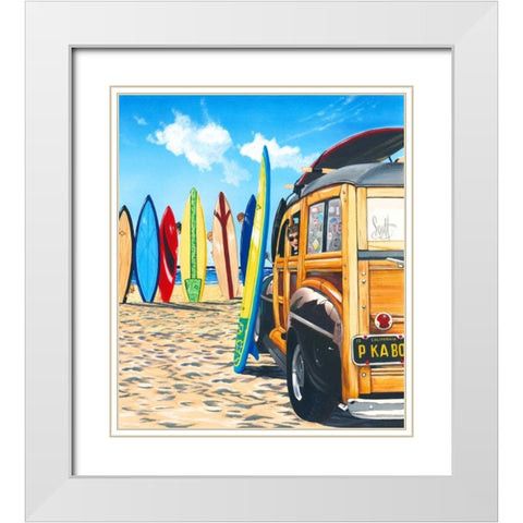 Beach Cruiser Kids White Modern Wood Framed Art Print with Double Matting by Westmoreland, Scott