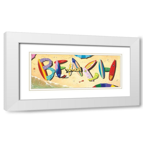 Beach in Boards White Modern Wood Framed Art Print with Double Matting by Westmoreland, Scott