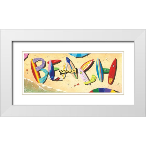 Beach in Boards White Modern Wood Framed Art Print with Double Matting by Westmoreland, Scott