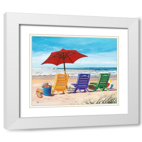 Beachy Keen White Modern Wood Framed Art Print with Double Matting by Westmoreland, Scott