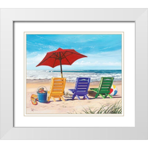 Beachy Keen White Modern Wood Framed Art Print with Double Matting by Westmoreland, Scott