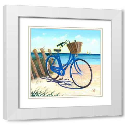 Blue By You White Modern Wood Framed Art Print with Double Matting by Westmoreland, Scott