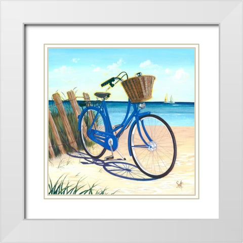 Blue By You White Modern Wood Framed Art Print with Double Matting by Westmoreland, Scott