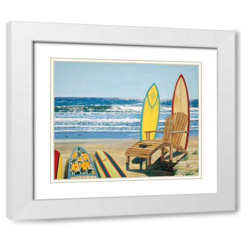 Board Meeting White Modern Wood Framed Art Print with Double Matting by Westmoreland, Scott