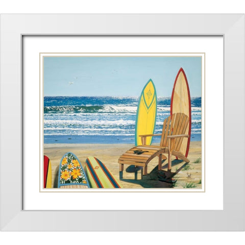 Board Meeting White Modern Wood Framed Art Print with Double Matting by Westmoreland, Scott