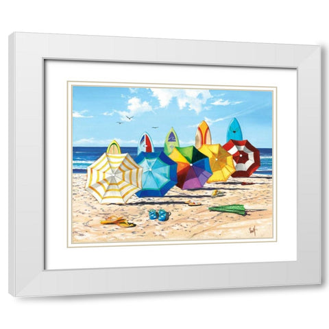 Brellas and Boards White Modern Wood Framed Art Print with Double Matting by Westmoreland, Scott